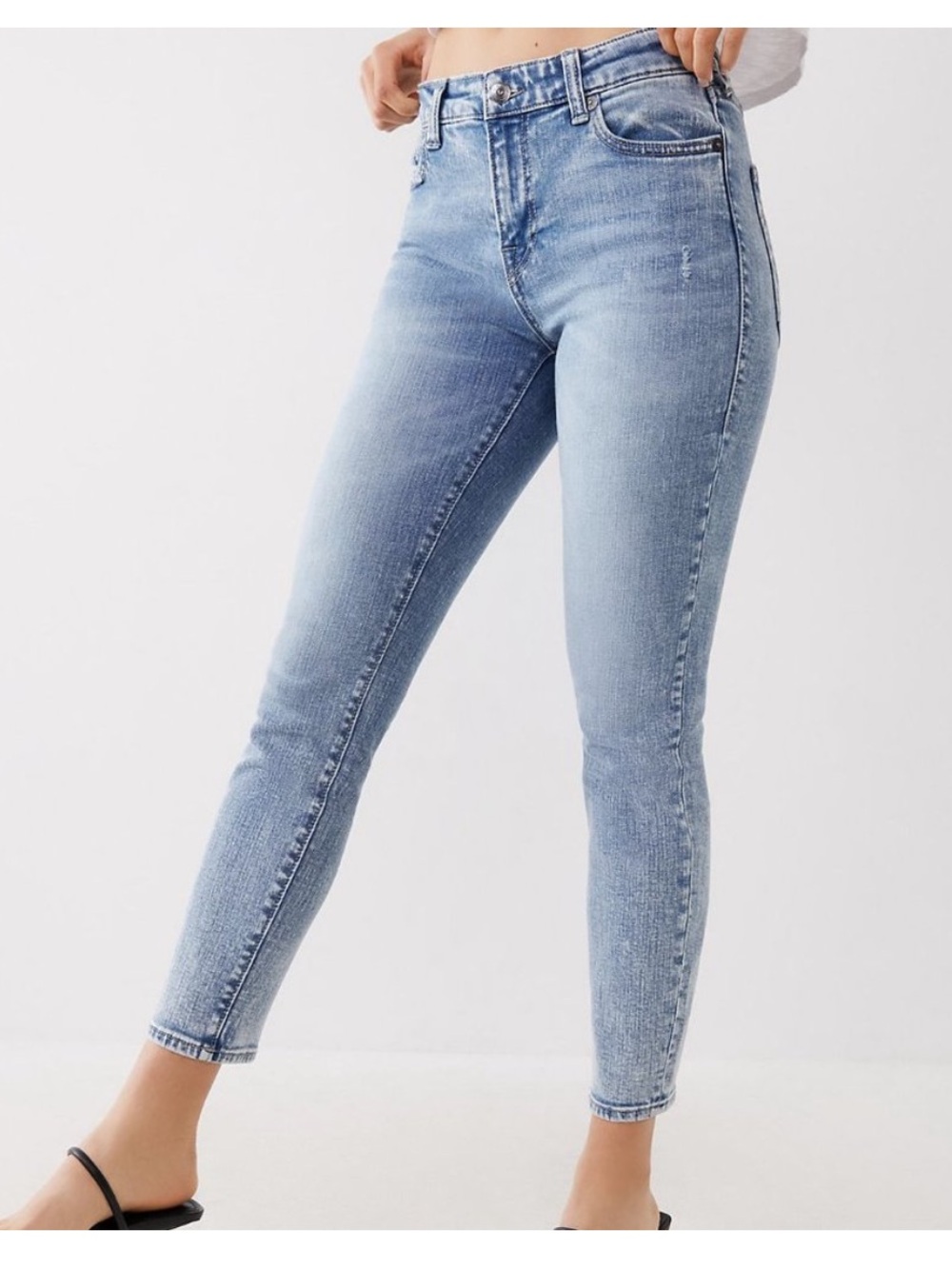 True Religion Colette‎ High Rise Tapered Skinny Howl Wash Blue Jeans Size 29